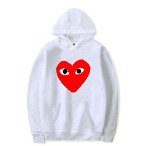CDG Hoodie With Big Red Heart CDG Hoodie With Big Red Heart