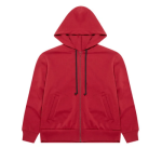 CDG PLAY Zip Hoodie with Red Invader Heart and Blue Emblem