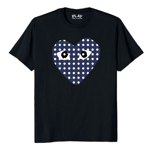 Comme Des Garcons Blue Heart Shirt Comme Des Garcons Blue Heart Shirt