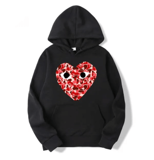 Comme Des Garcons Camo Heart Hoodie Comme Des Garcons Camo Heart Hoodie