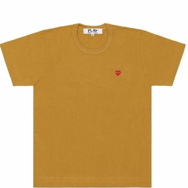 CDG Brown Tee with Red Mini Heart CDG Brown Tee with Red Mini Heart